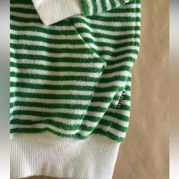 Molo Size 128 | 7-8 | Green Terry
Stripe Hoodie - Picture 2 of 4